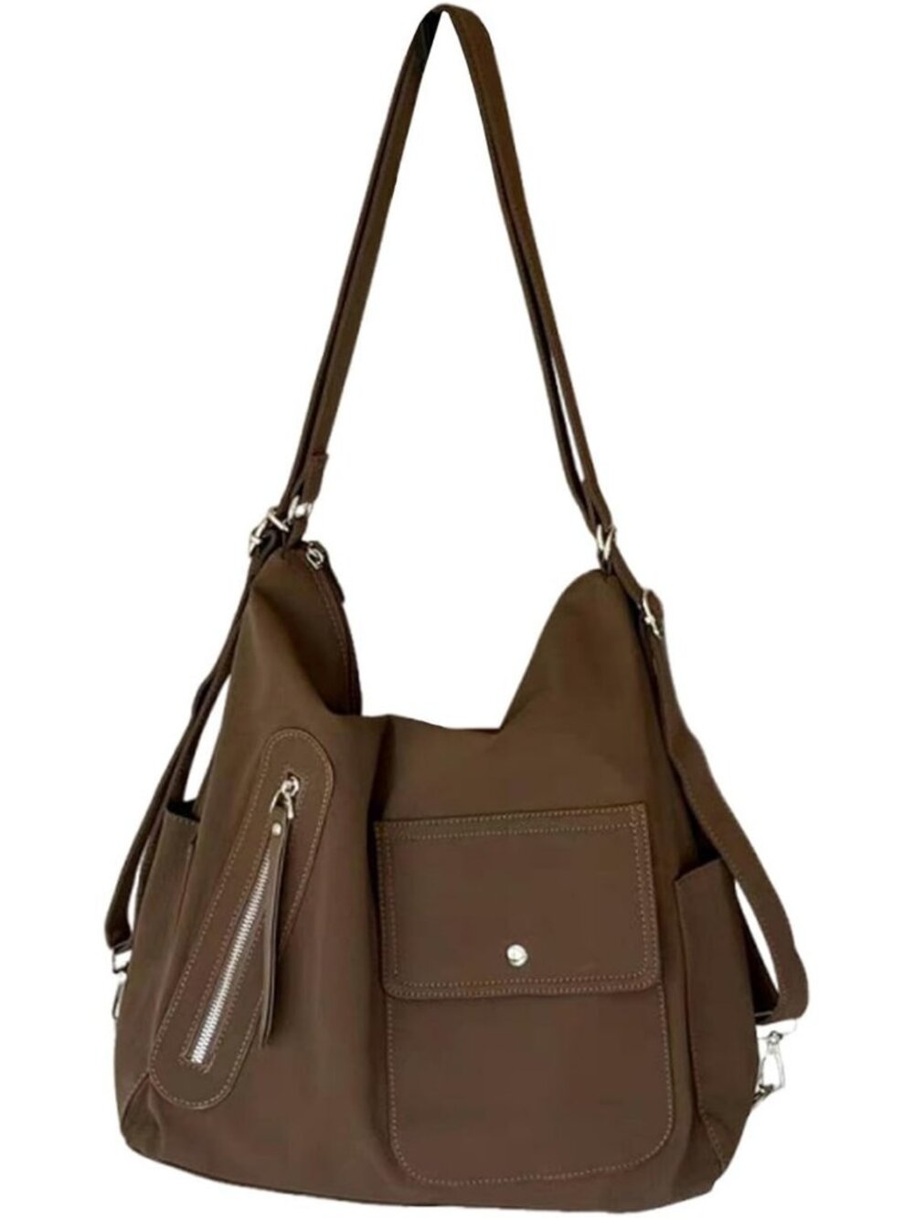 3-in-1 Convertible Backpack Hobo Bag, Waterproof Nylon Y2K Purse, Fits 13